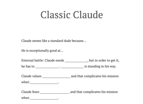 An example of how to use Dabble character notes to design a character around the classic hero archetype.
