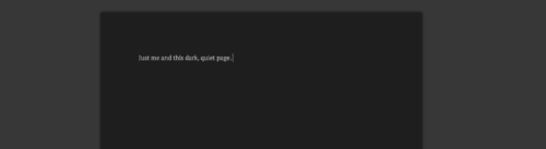 A screenshot of a manuscript in Dabble with the dark theme and autofocus features on.