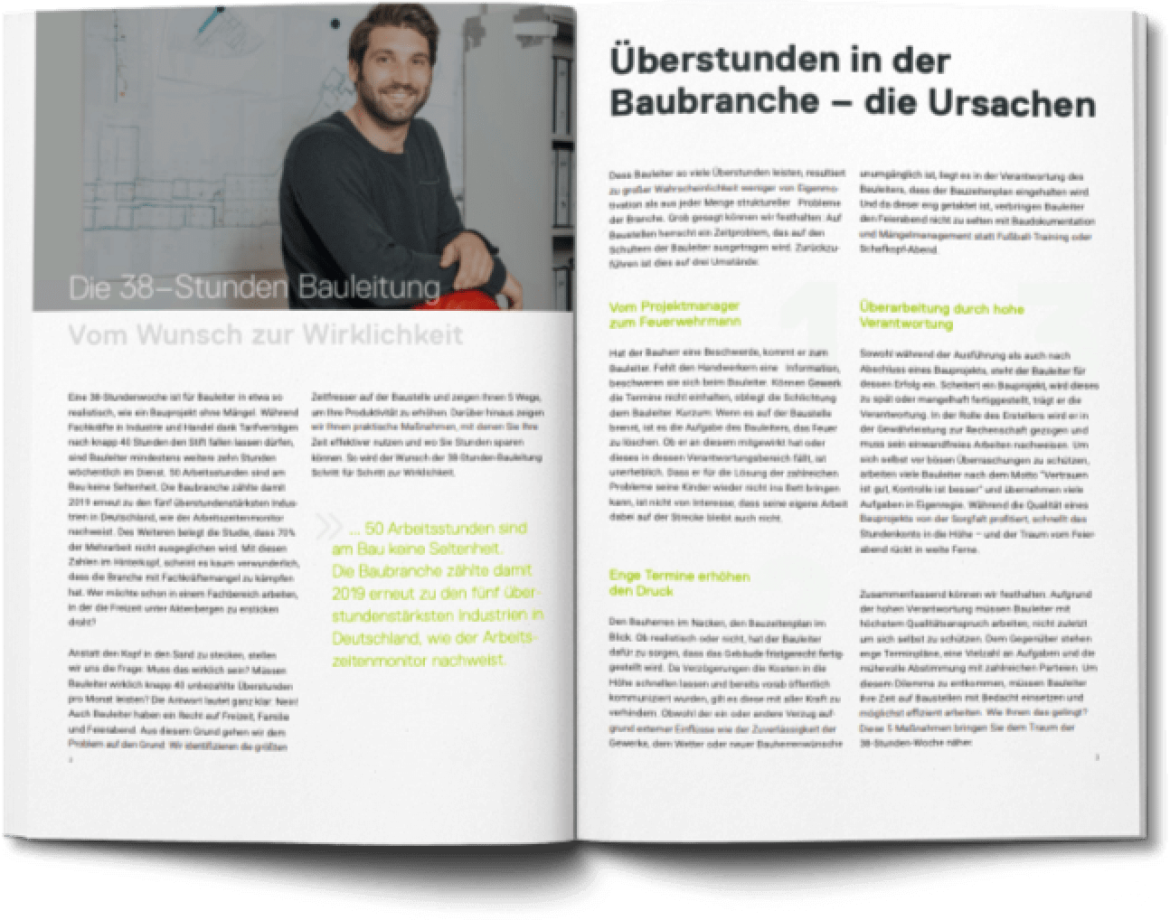 Die 38-Stunden Bauleitung eBook opened