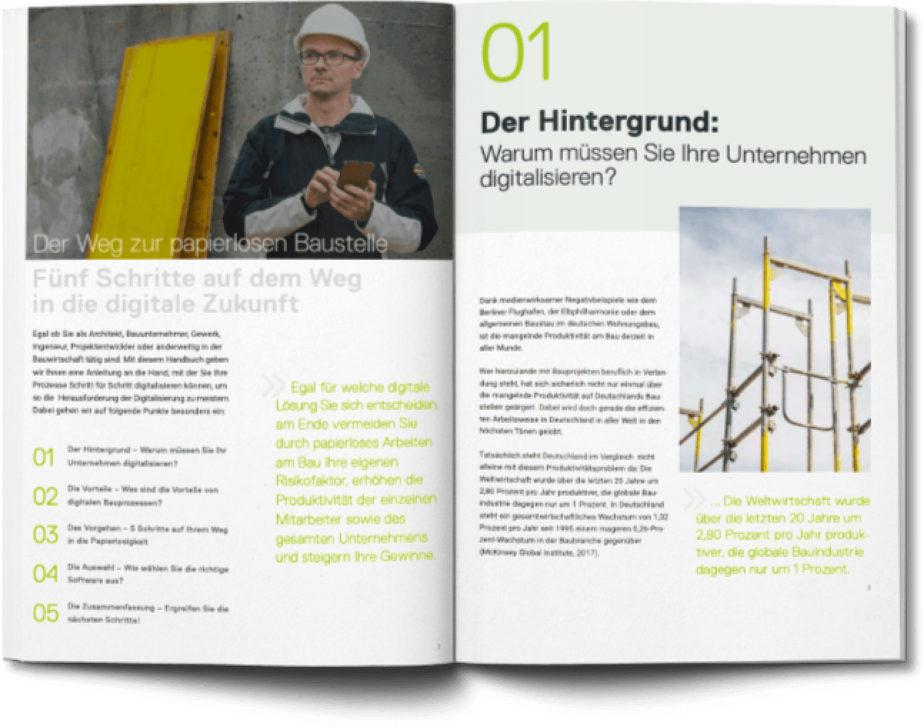 Der Weg zur papierlosen Baustelle eBook opened