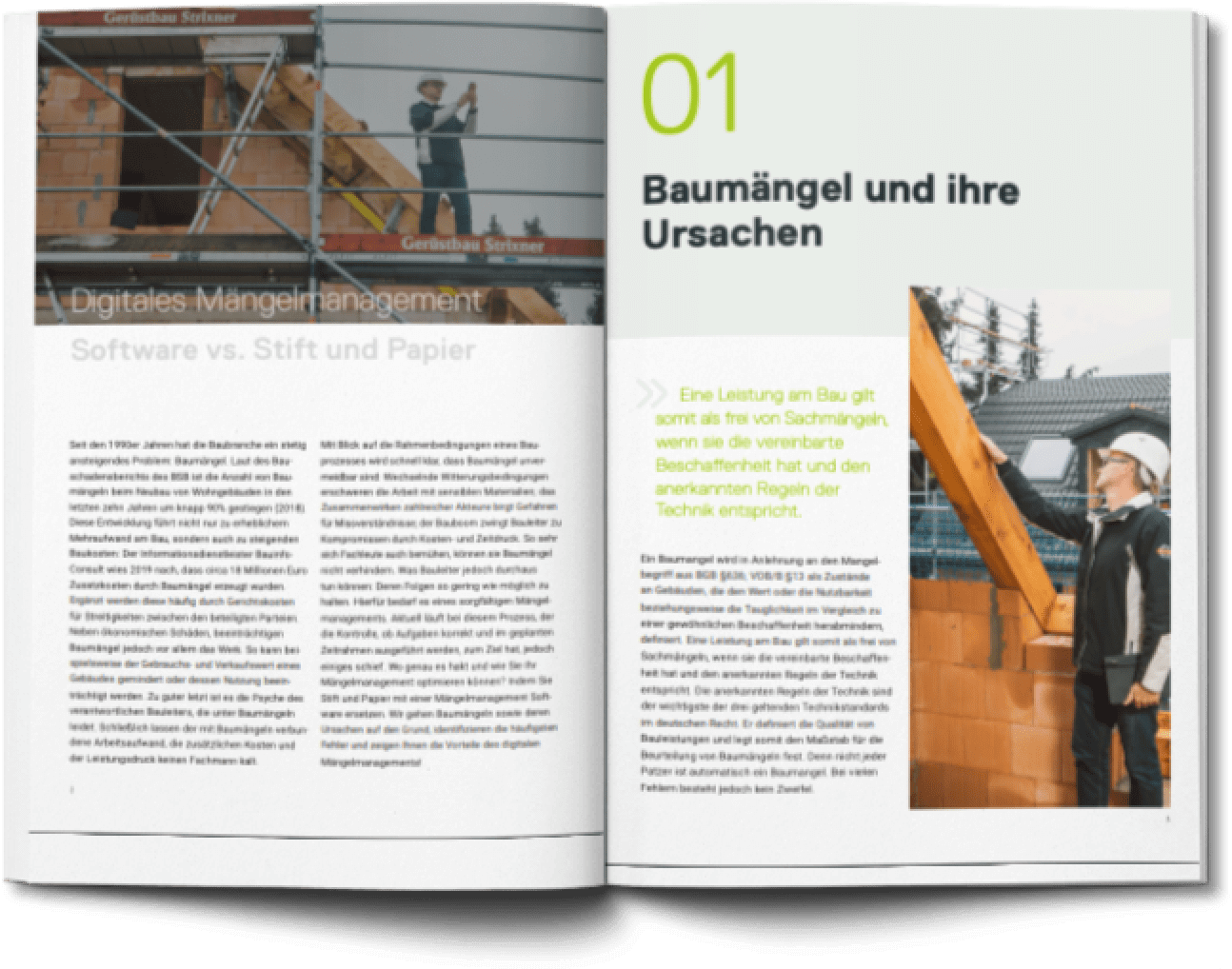 Digitales Mängelmanagement eBook opened