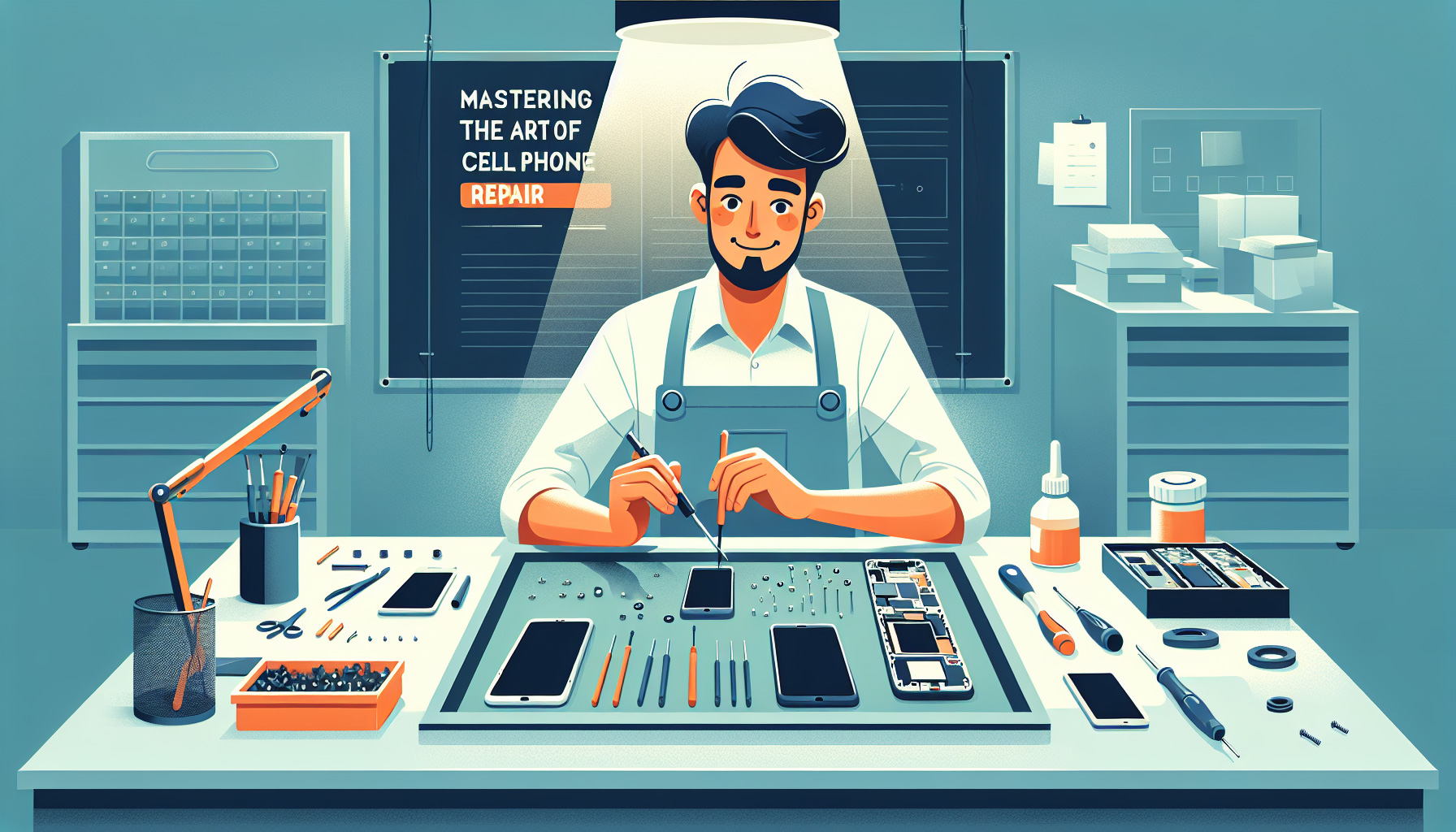 image of a cell phone repair business