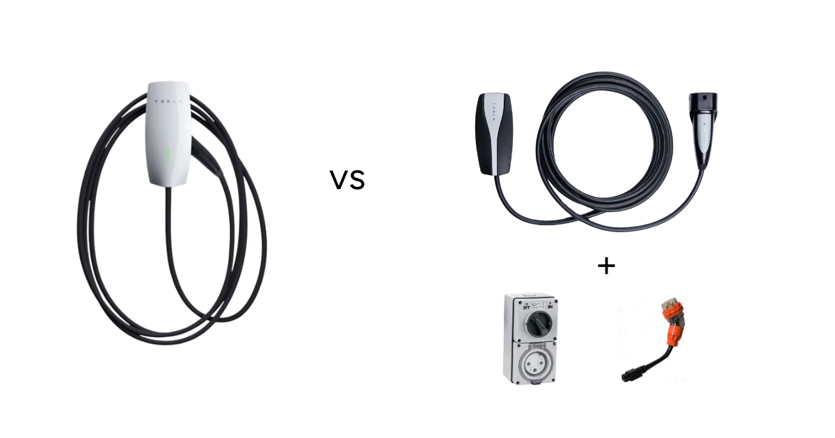 Tesla Wall Charger vs Tesla Mobile Connector with a 32A tail