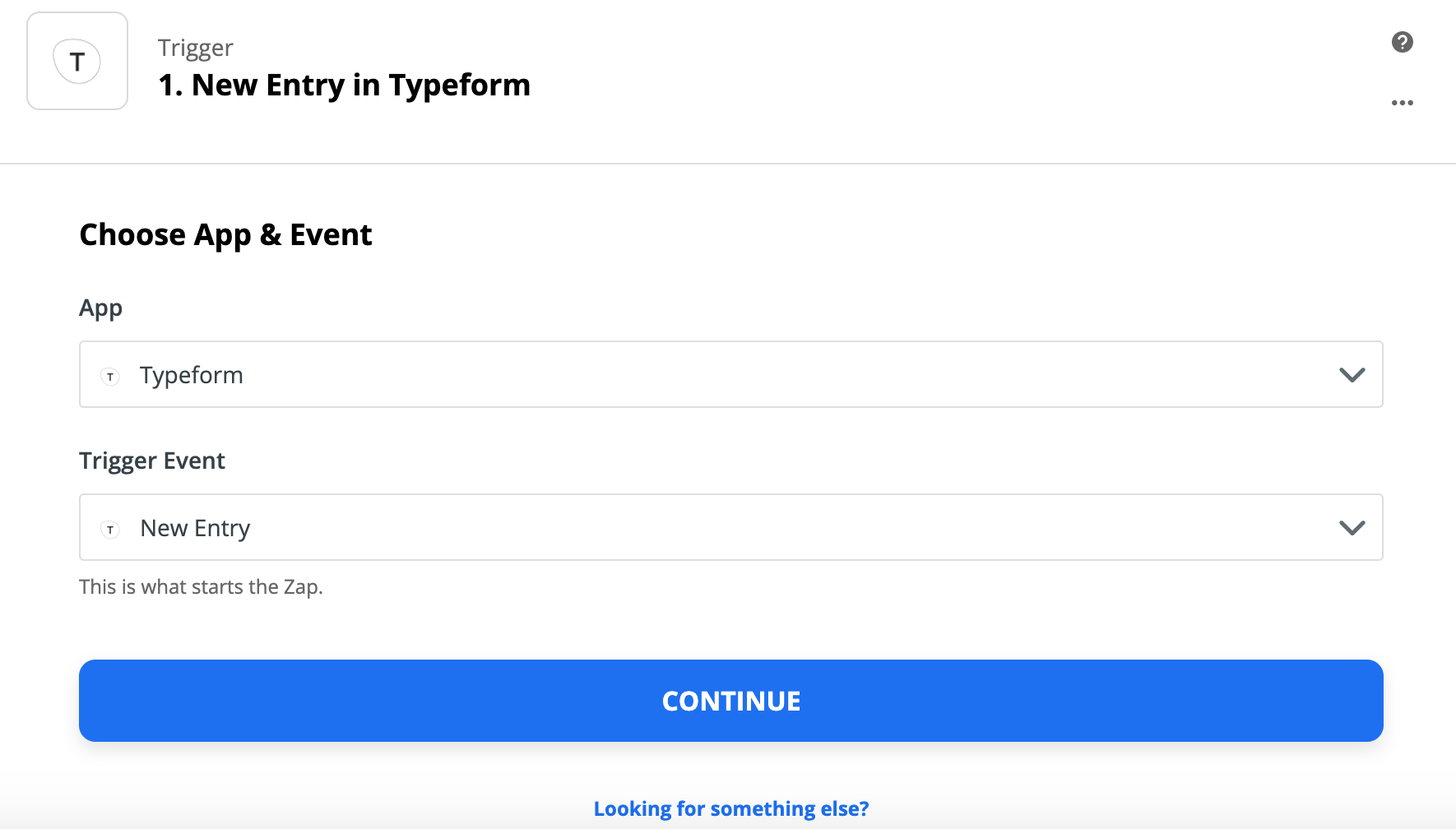 Zapier: Typeform Trigger Event