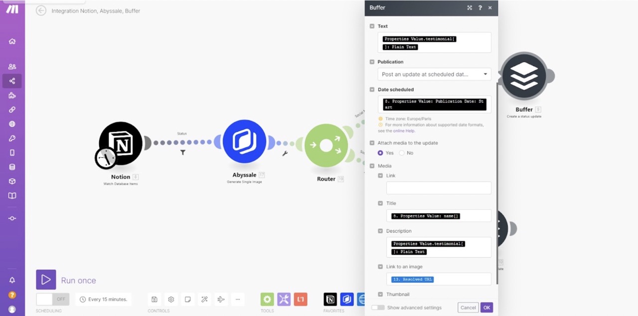 notion réseaux sociaux scénario terminé