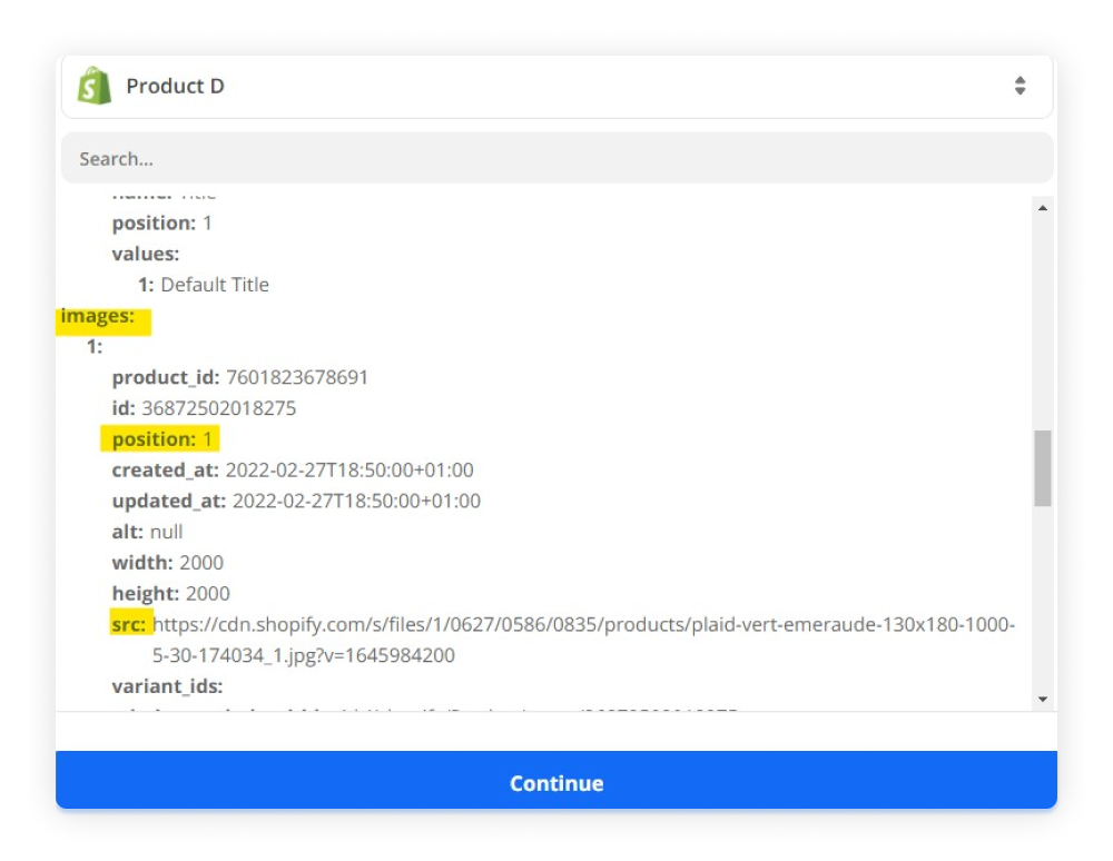 shopify module data