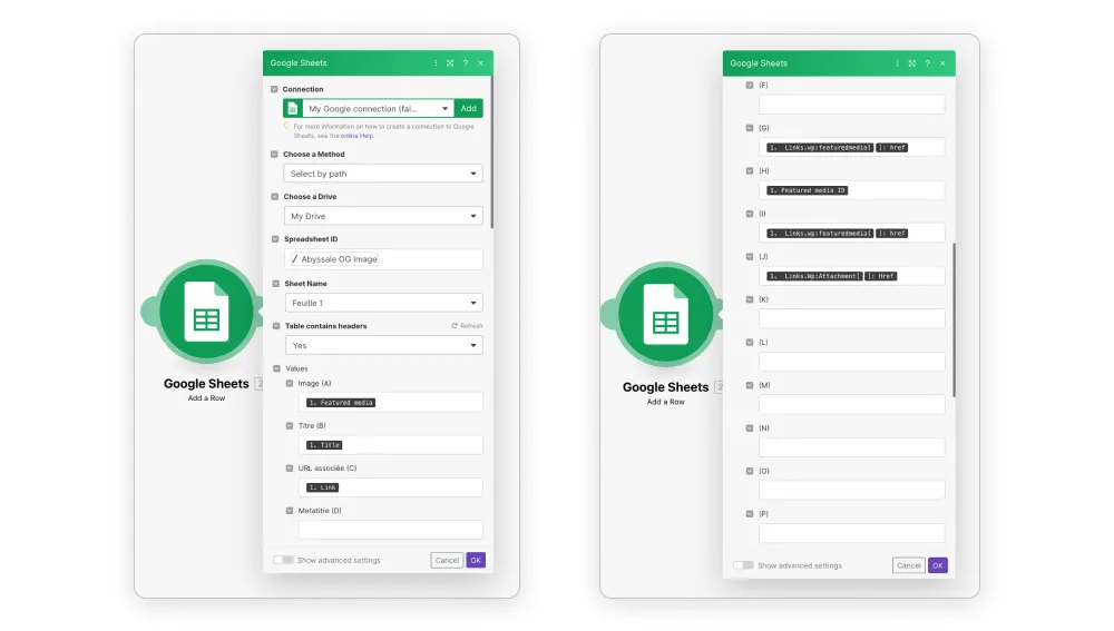 google sheets add row