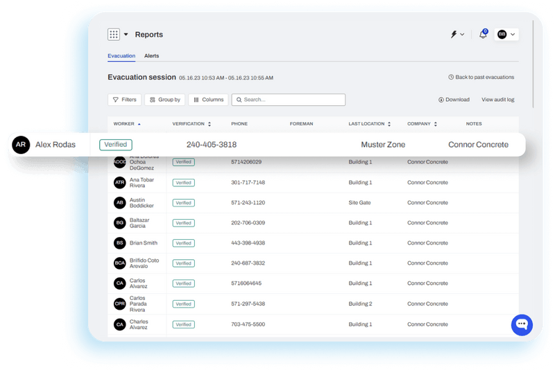 Evacuation Mustering