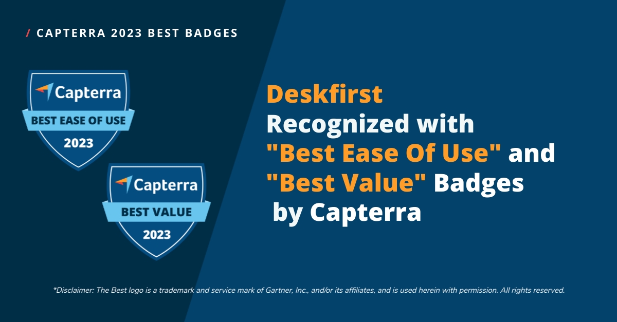 Deskfirst Recognized with the 2023 Best Value and Best Ease of Use