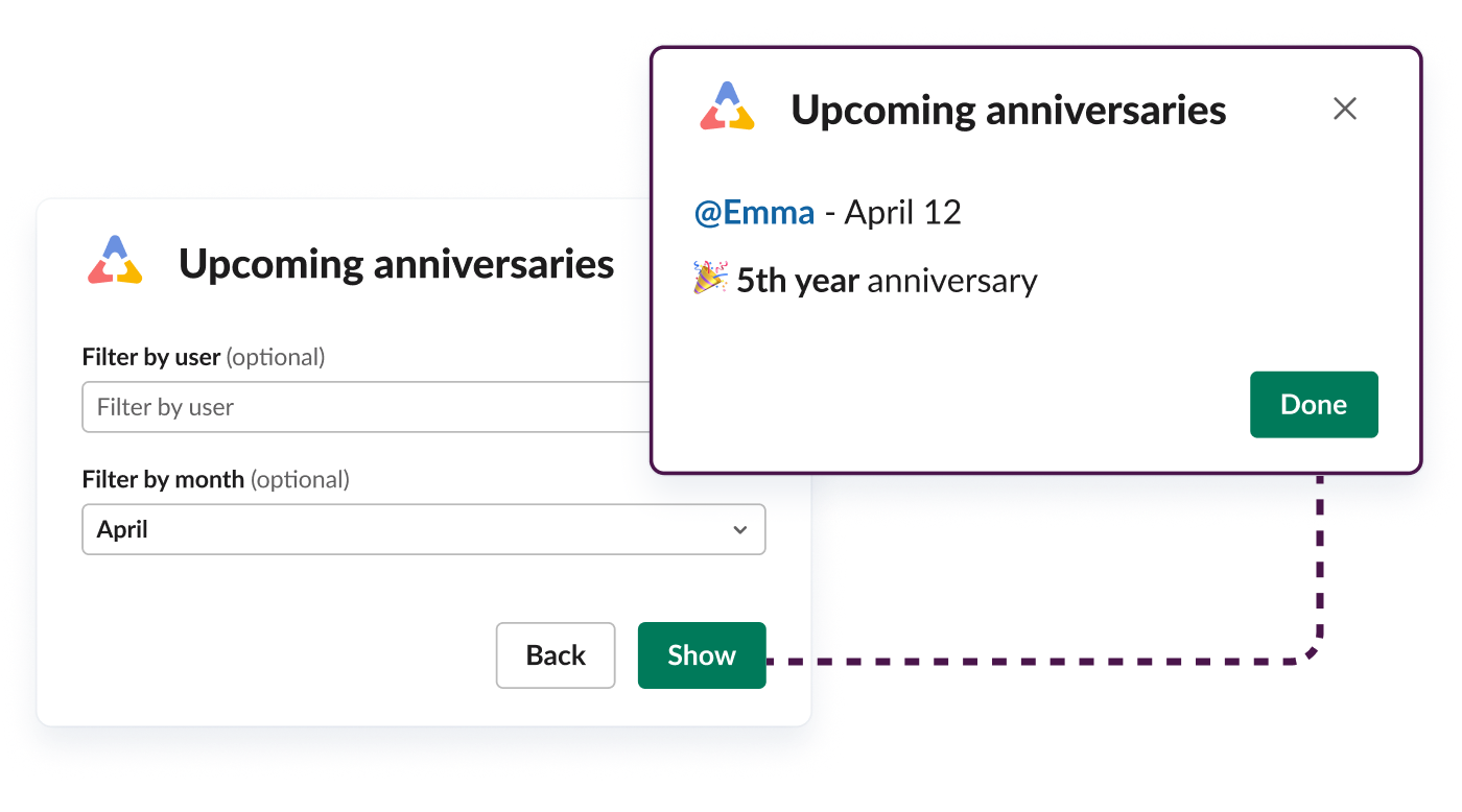 Bring office celebrations to slack with actioner