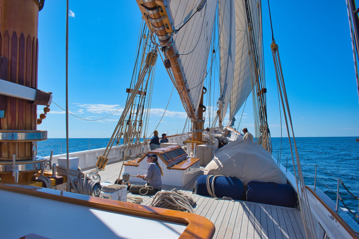 A boat on the ocean