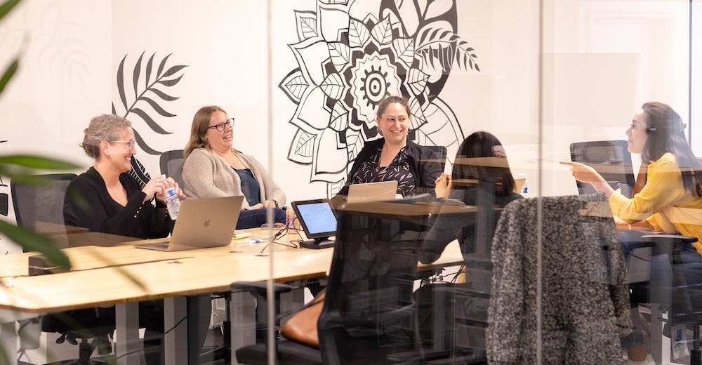 A group of women in discussion