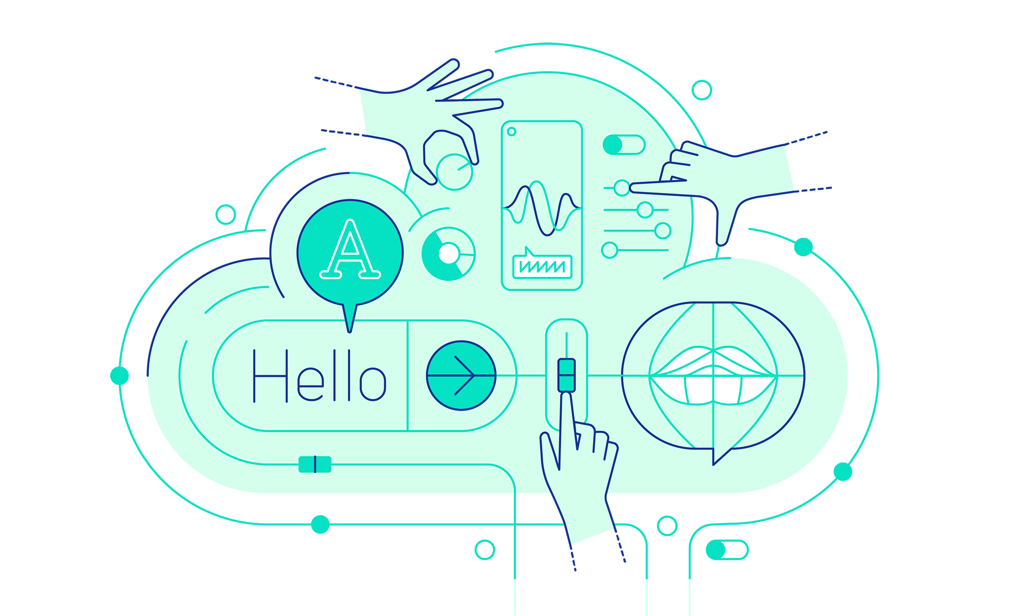 Visual representation of WaveNet and WaveRNN running in Google Cloud