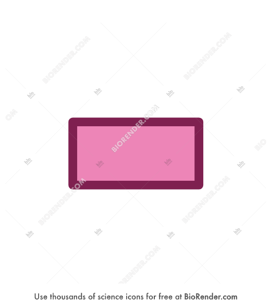 Par - Editable icon of a flat rectangle symbol for Paratose (Par)