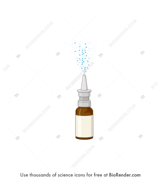 Free Nasal spray bottle (with label, mist) Icons, Symbols &amp; Images ...