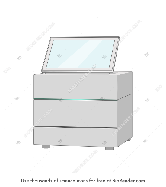 iSeq 100 sequencing system - Editable icon of The compact Illumina iSeq 100 System (Figure 1) combines complementary metal-oxide-semiconductor (CMOS) technology with the proven accuracy of Illumina sequencing by synthesis (SBS) chemistry to deliver high-accuracy data with fast turnaround times.