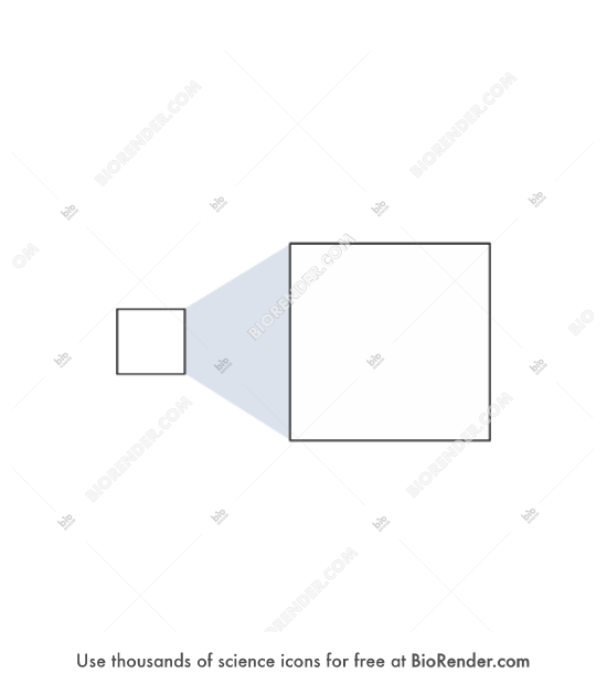 Free Zoomed callout (square to square, shaded tail) Icons, Symbols