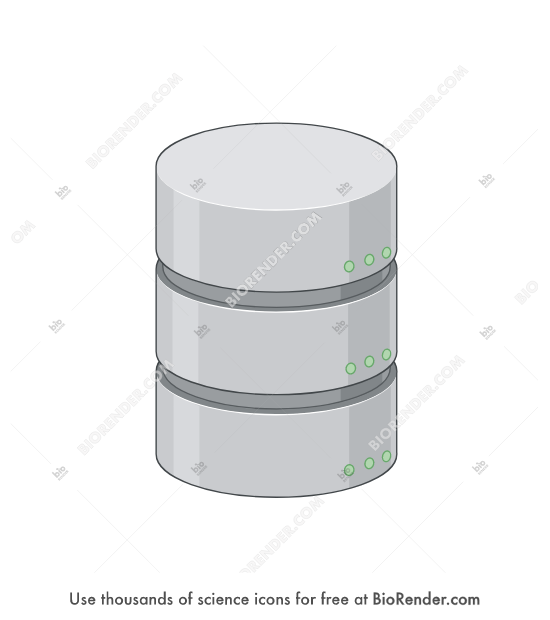 Database - Editable icon of A database is a large quantity of indexed digital information.