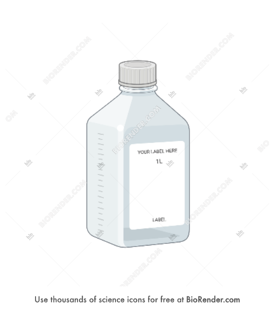 Free Media bottle (1L, with cap) Icons, Symbols &amp; Images | BioRender