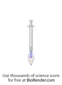 Intranasal mucosal atomization device (with syringe) - Editable icon of Intranasal mucosal atomization device (with syringe)