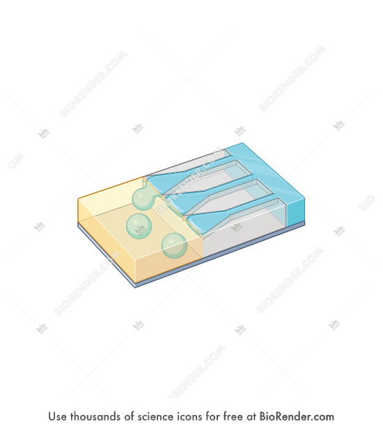 Free Microfluidic device (step emulsification, partial crosssection