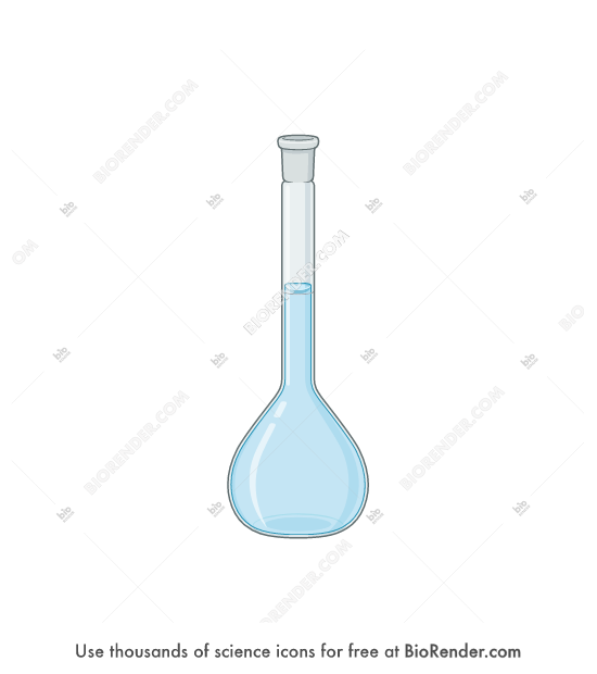 Free Volumetric flask (250mL, full liquid) Icons, Symbols & Images