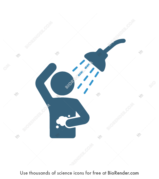 Free Person showering (symbol) 2 Icons, Symbols & Images BioRender