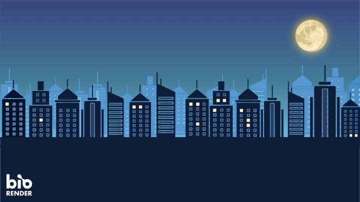 Virtual Background - Night City | BioRender Science Templates