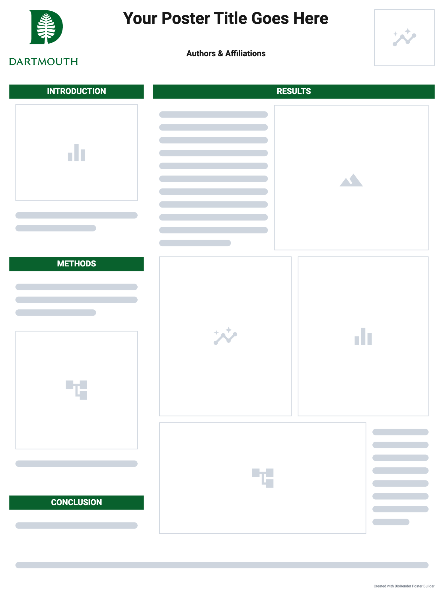 Dartmouth College Poster Template - Portrait 2, White Banner Simple ...