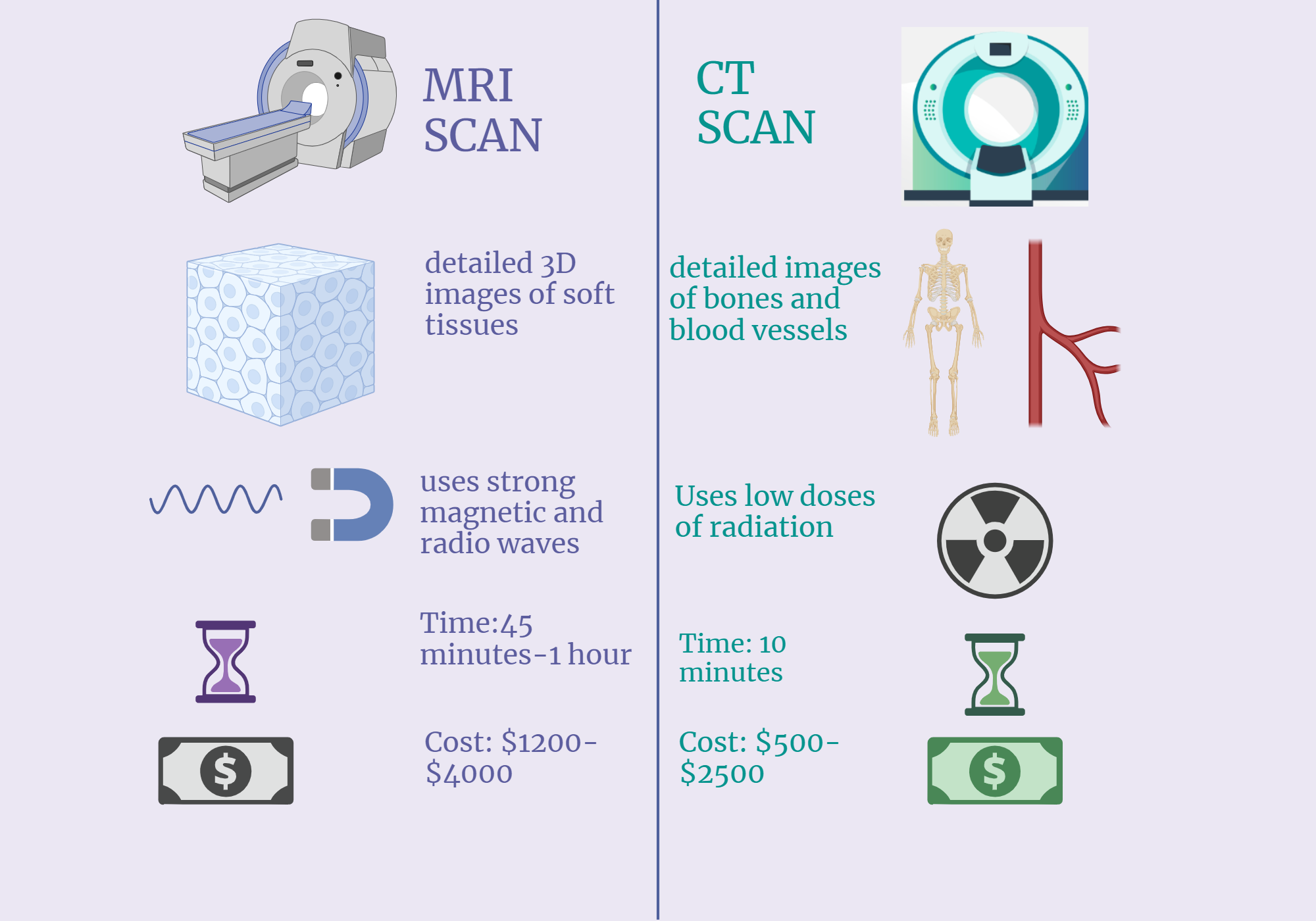 Comparison Between MRI Scan And CT Scan BioRender Science Templates