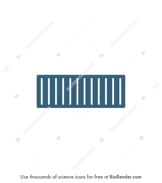 Shipping container (symbol) - Editable icon of schematic representation of a shipping container