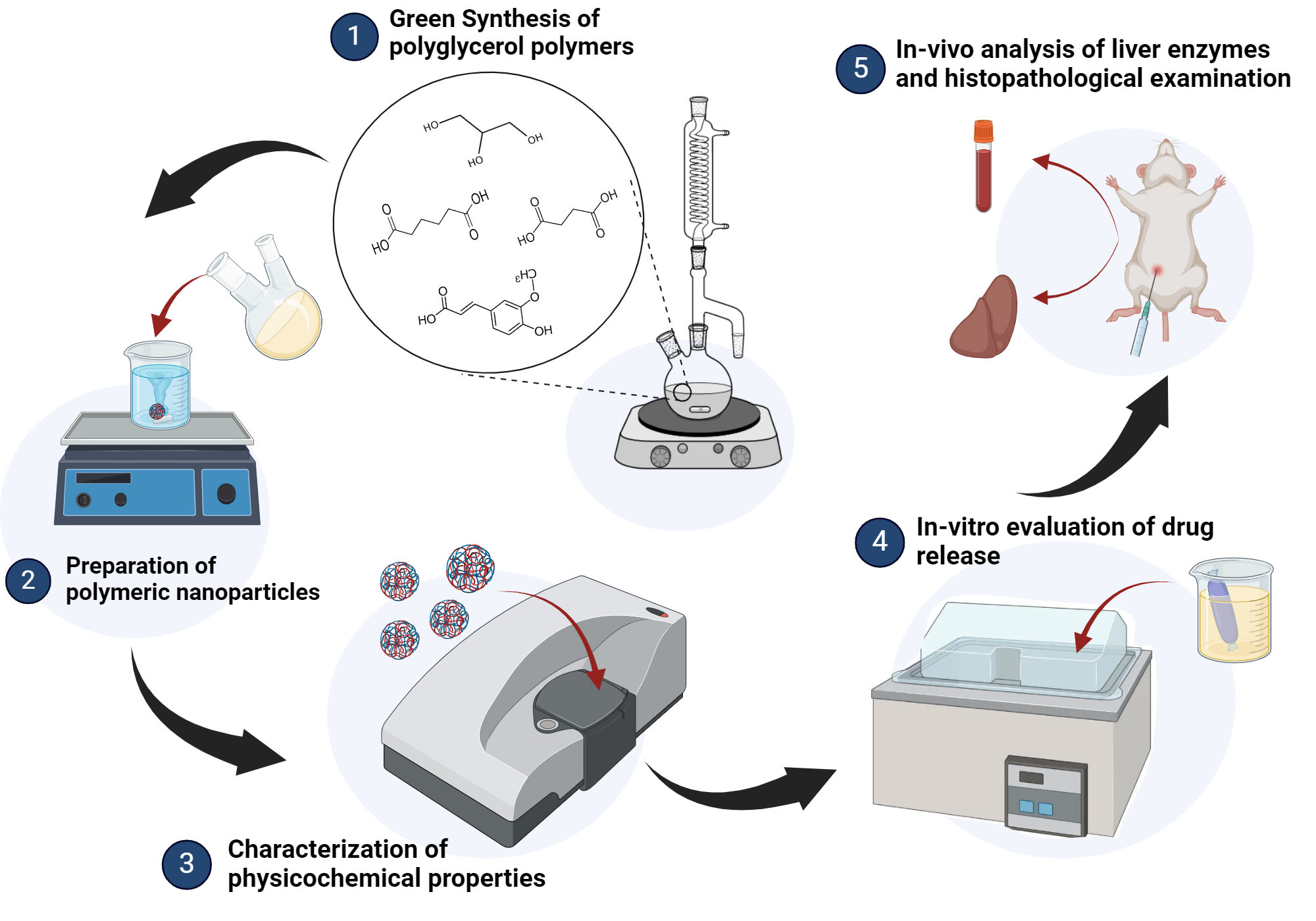 graphical abstract of synthesis and preparation of polymeric ...