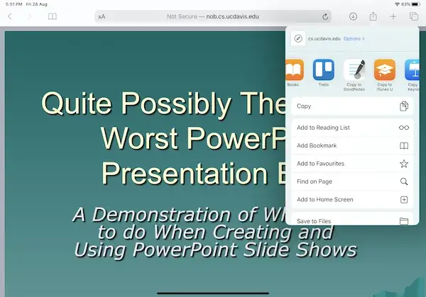 office presentation to pdf ipad