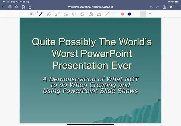 how to save powerpoint presentation on ipad