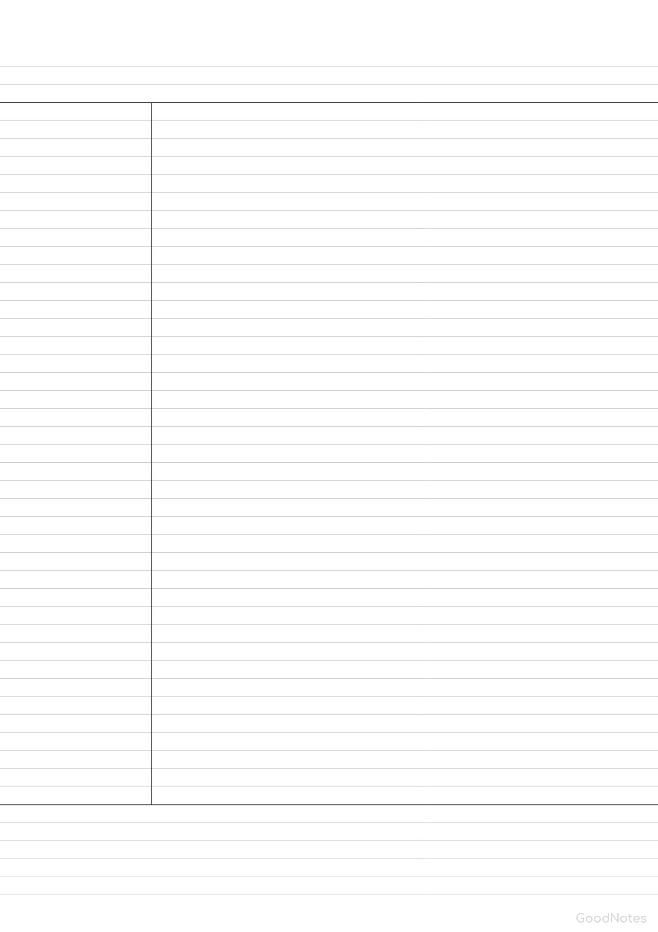 Free Cornell Notes Template | Goodnotes
