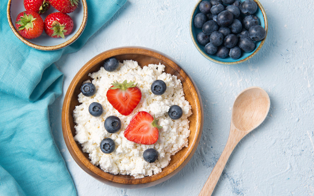 Cottage cheese is a high-protein, healthy food