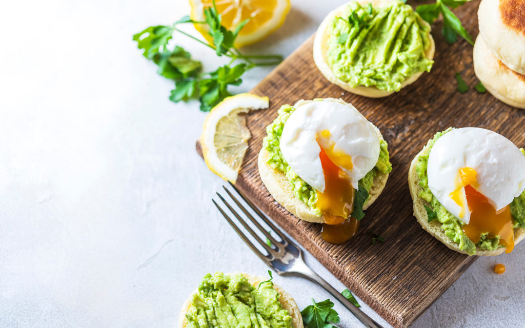 Heat-healthy english muffin breakfast sandwich