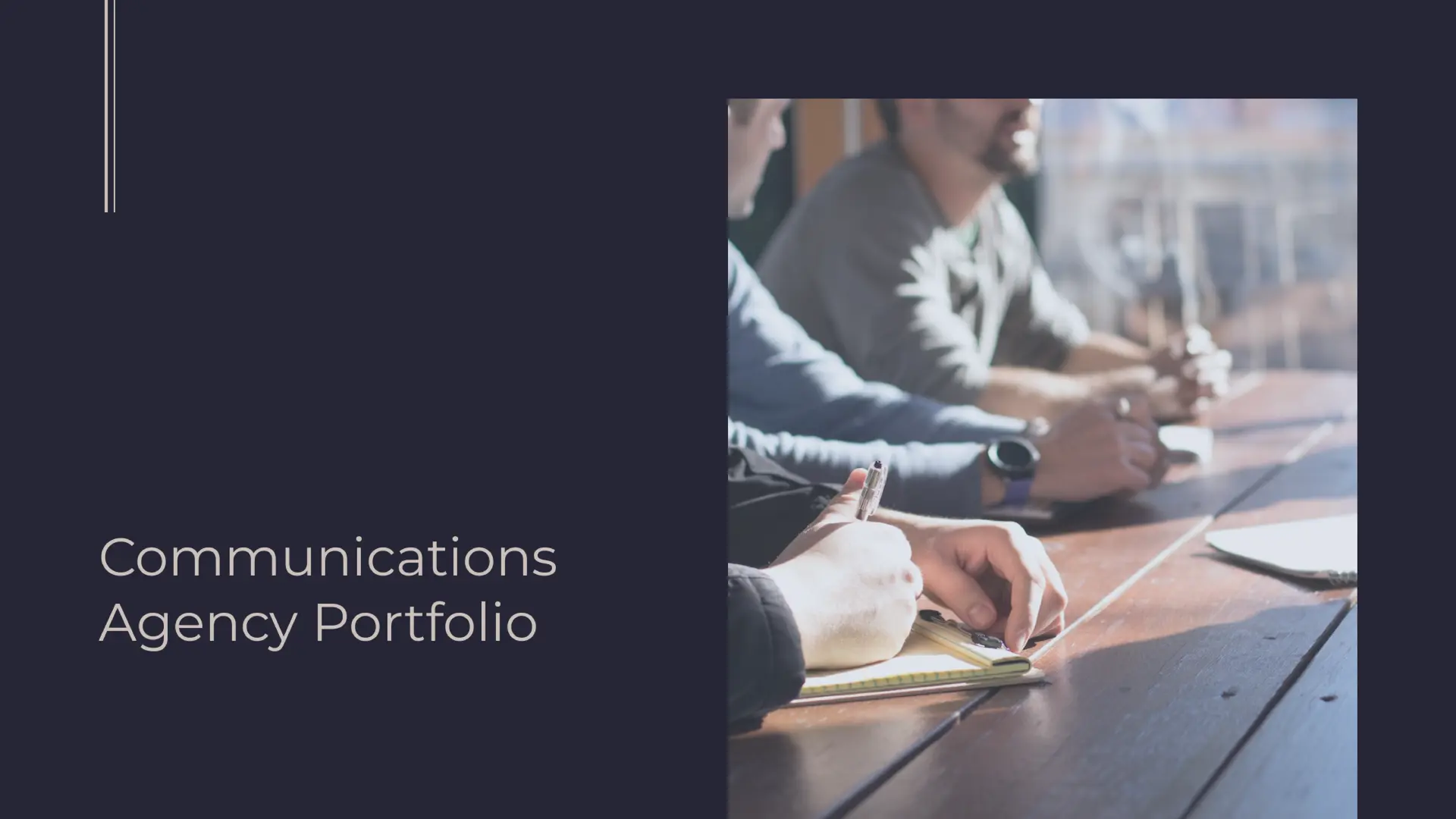 Communications Agency Portfolio Template