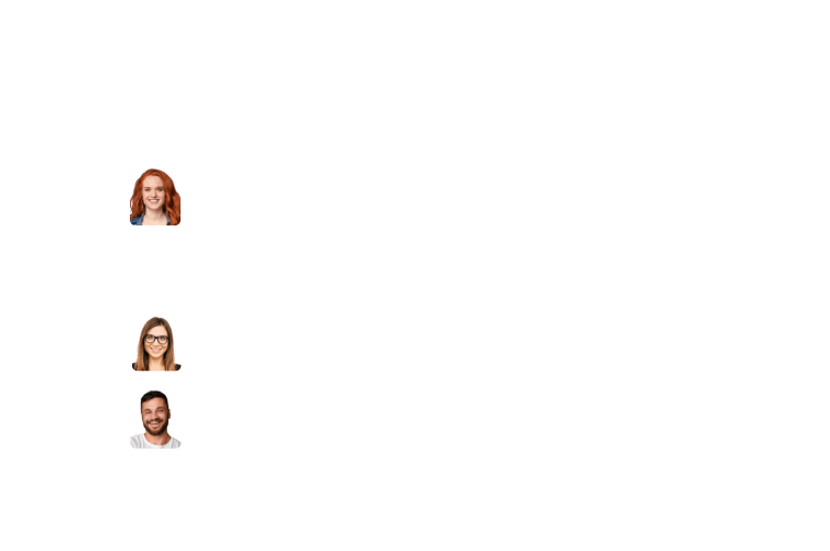 happy headshots of multiple contacts on the Seamless.AI platform