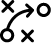 X and O play run icon