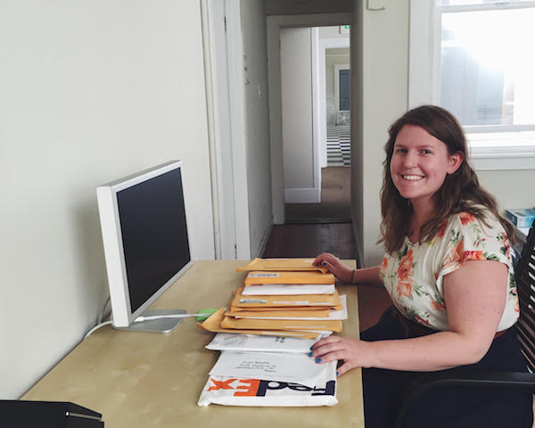 Sophie at PicnicHealth HQ with a day's worth of medical records