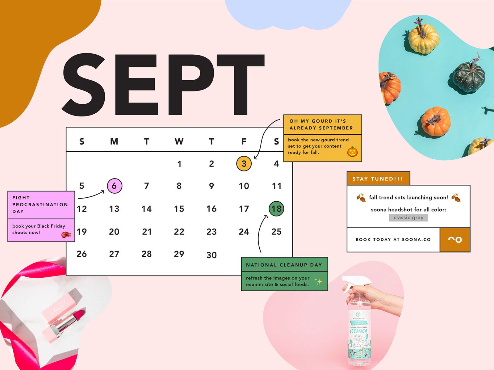 september content calendar soona