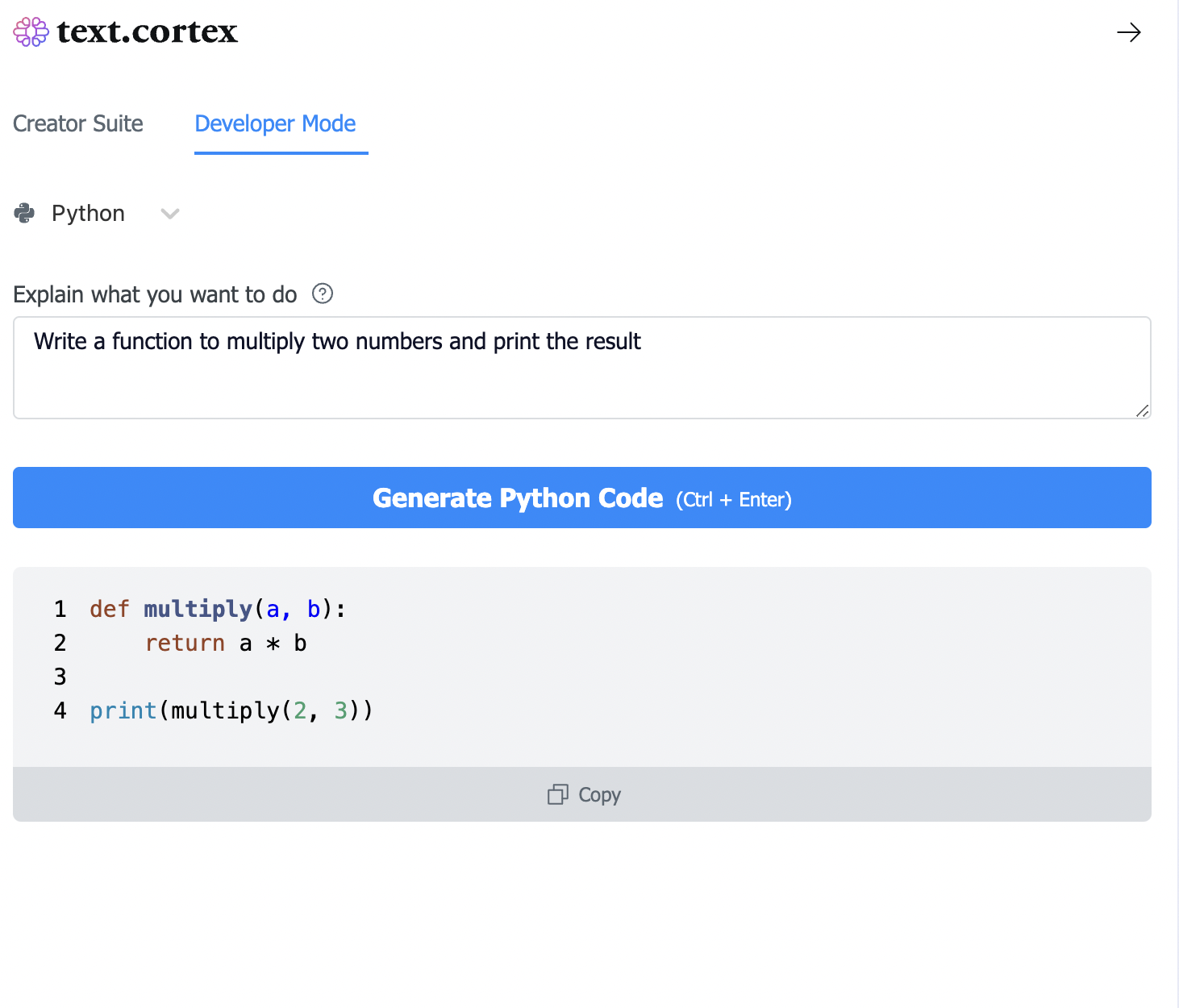 Hur använder du TextCortex:s utvecklarläge? - AI Kodgenerator
