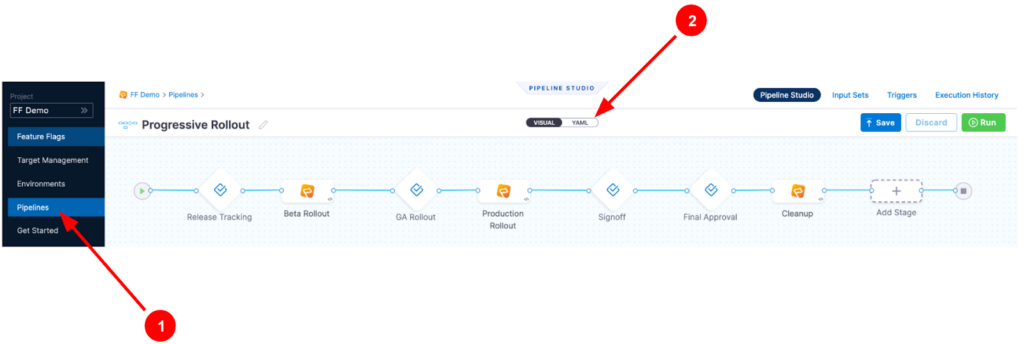 Festure Flags Git Sync - YAML and Visual Editor.