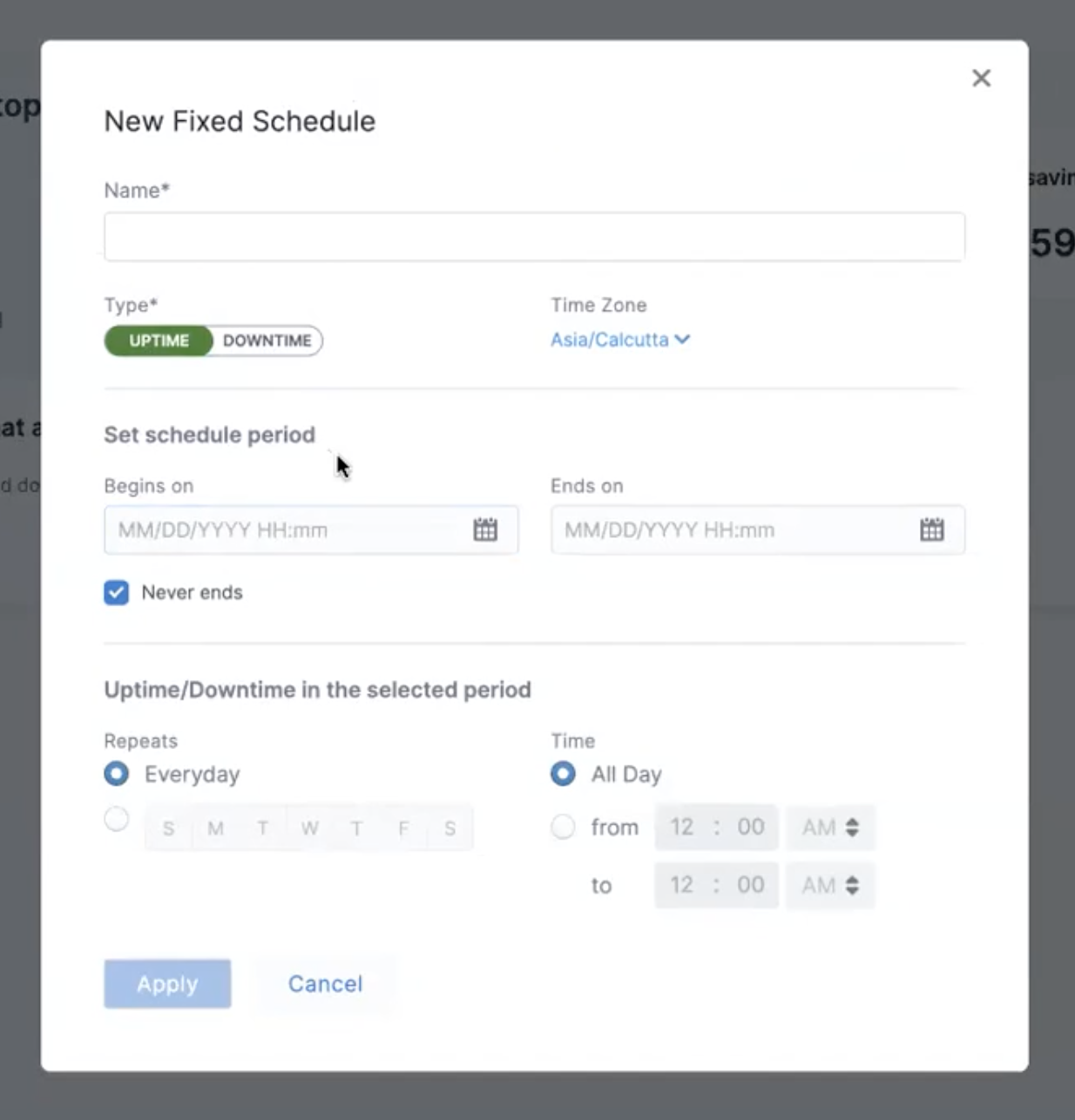 New fixed schedule for clusters