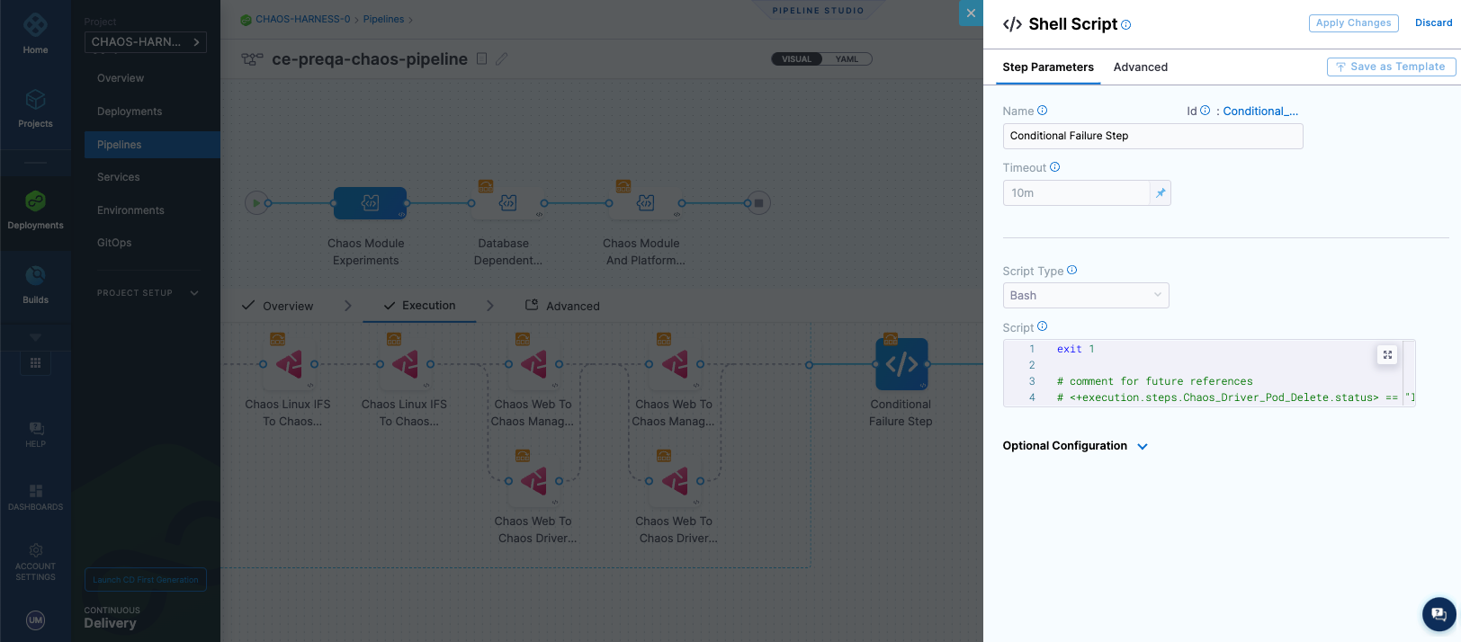 Chaos Experiments in Harness CD Pipelines Harness