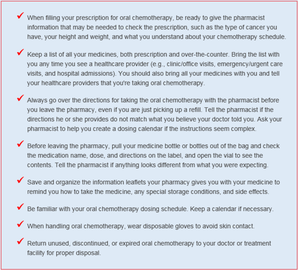 Oral chemotherapy Not just an ordinary pill