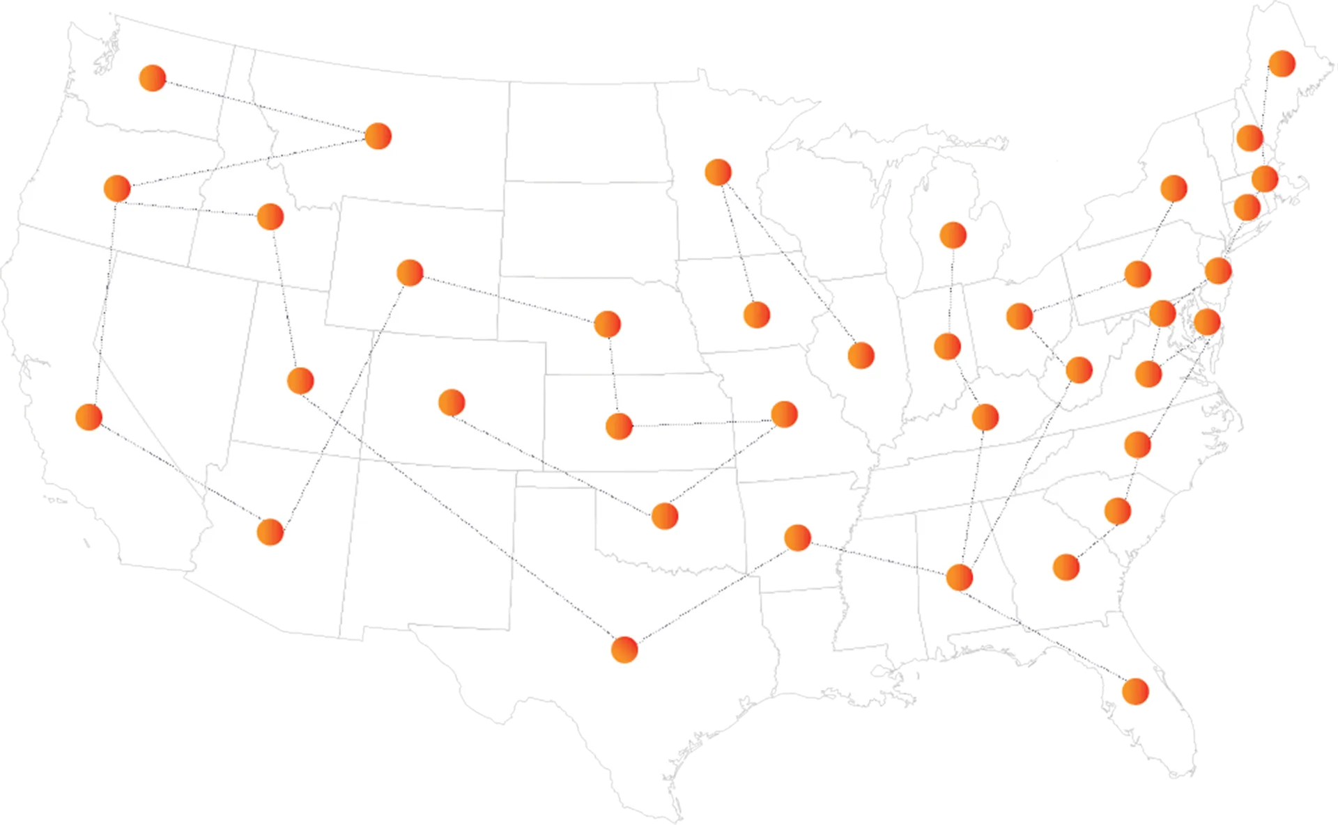 ACV transportation delivery map