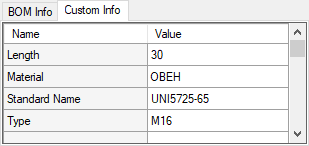 Fasteners BOM Custom