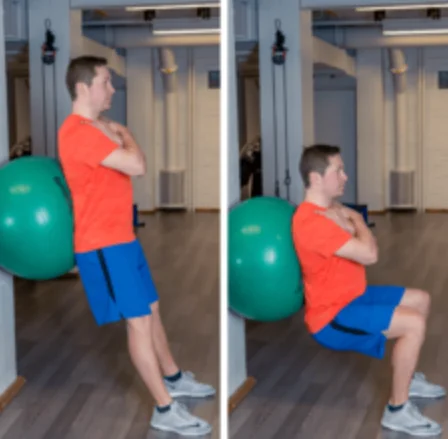 Step by Step Guide To The Isometric Wall Sits With Ball Squeeze Exercise Step by Step Guide To The Isometric Wall Sits With Ball Squeeze Exercise